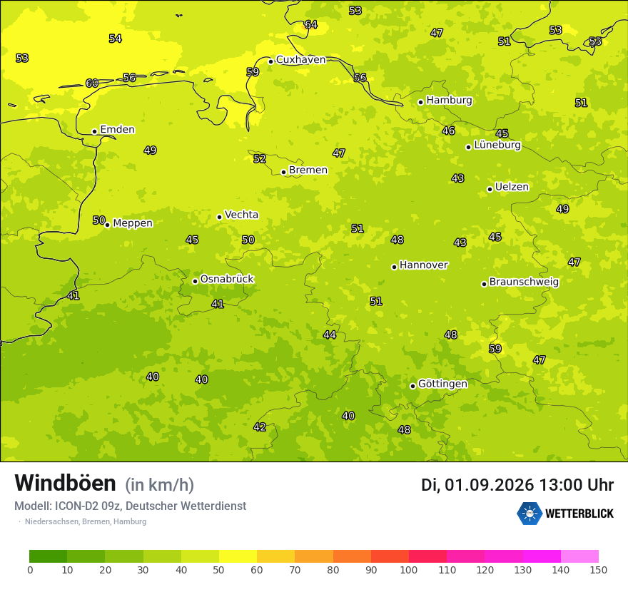 Maximale Windböen