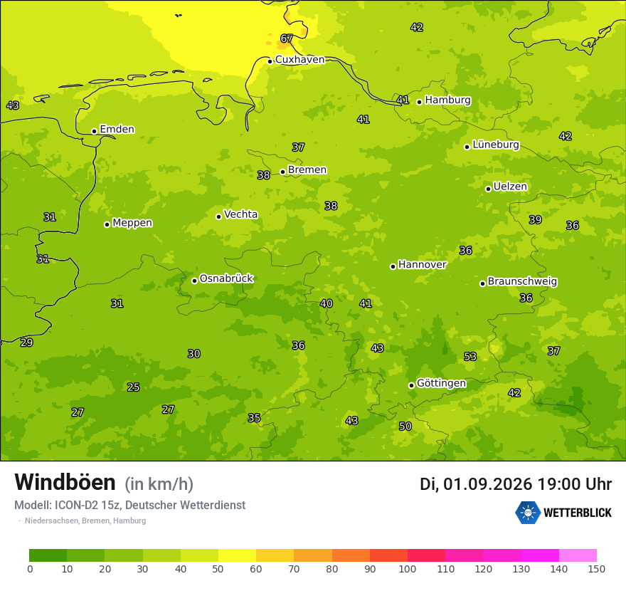 Maximale Windböen