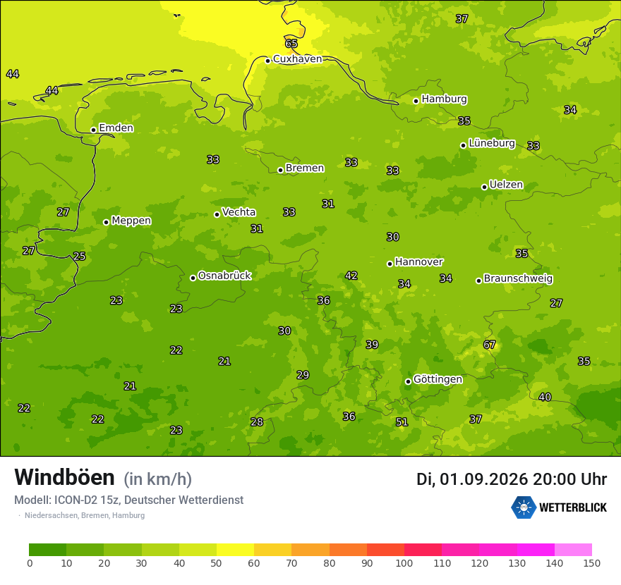 Maximale Windböen