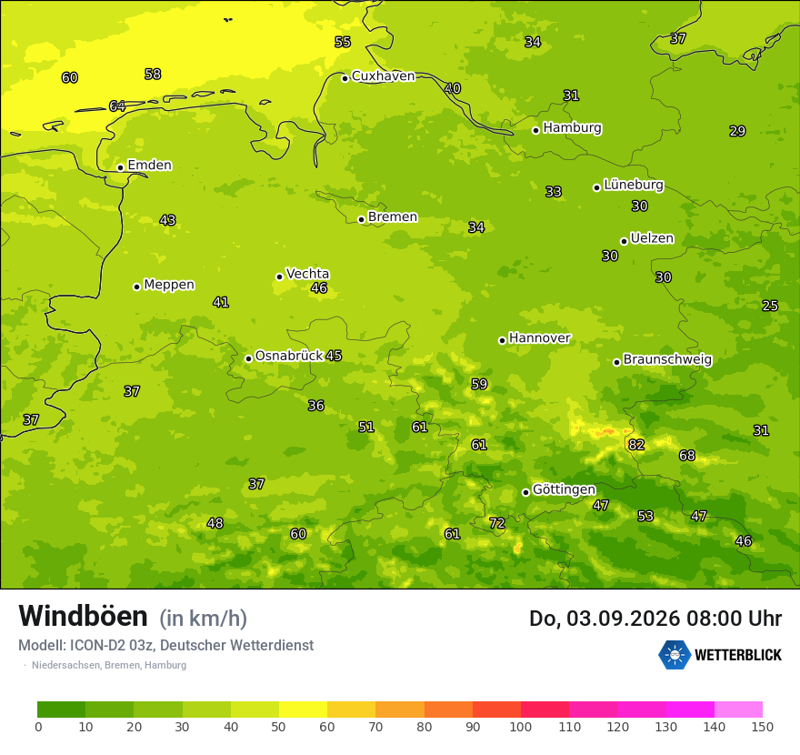 Maximale Windböen