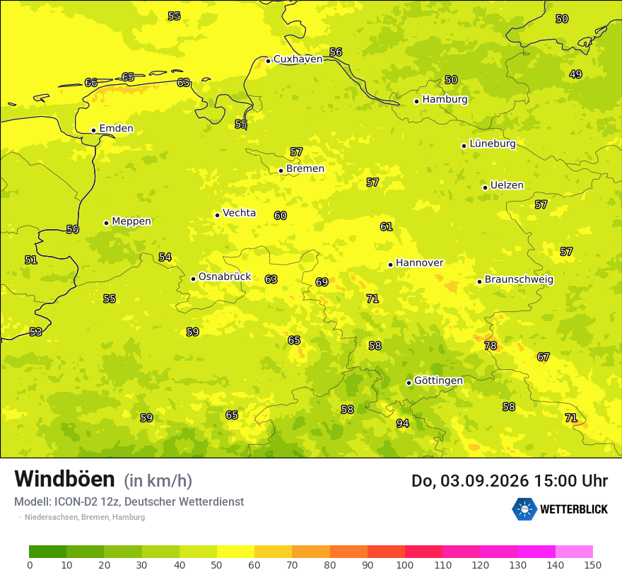 Maximale Windböen