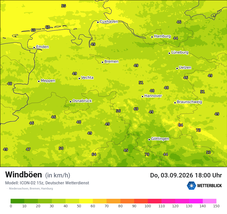 Maximale Windböen
