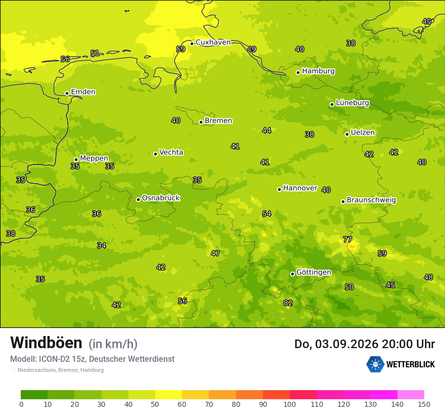 Maximale Windböen