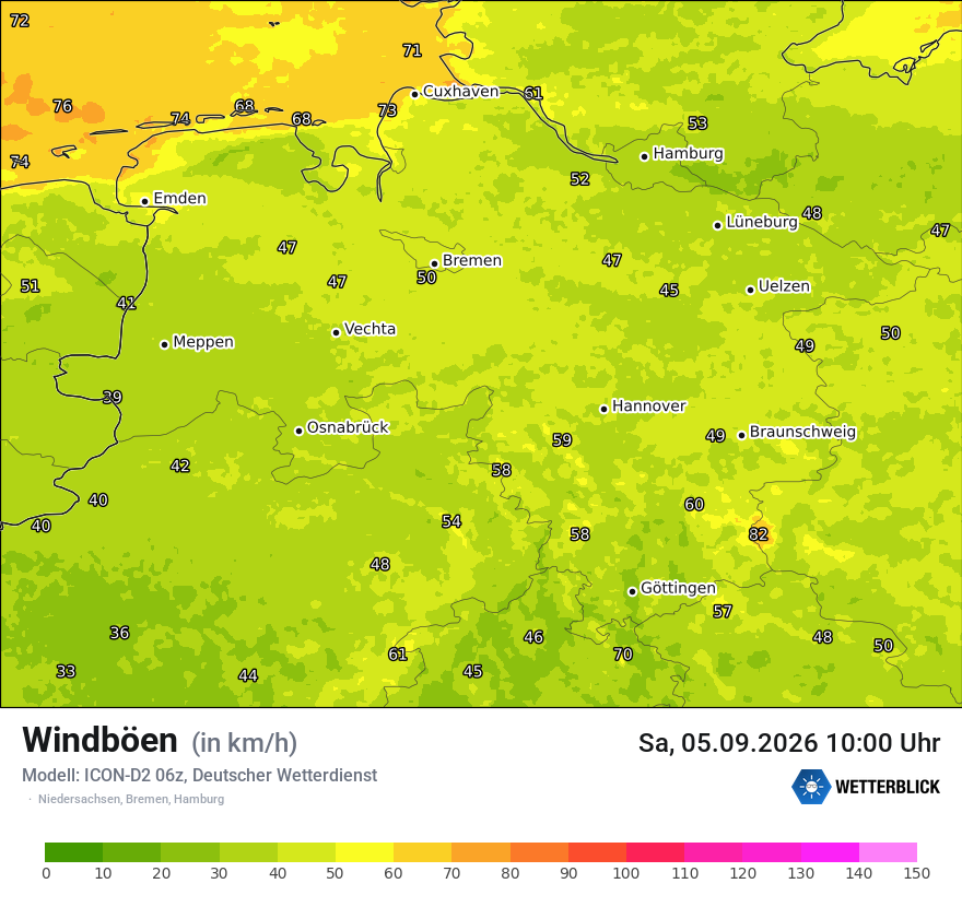 Maximale Windböen