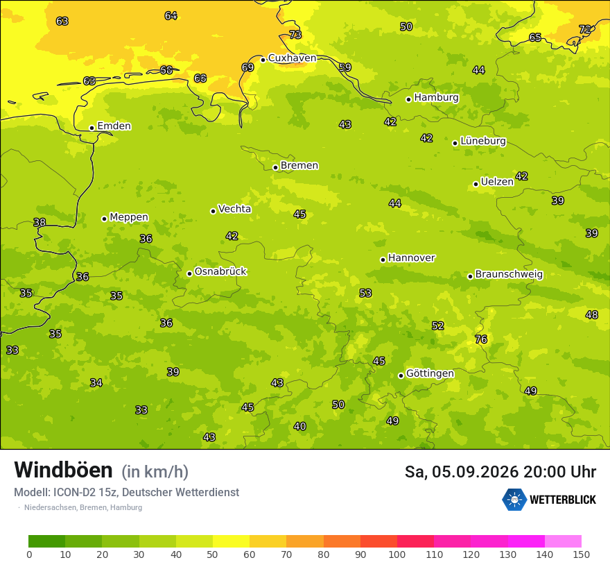 Maximale Windböen