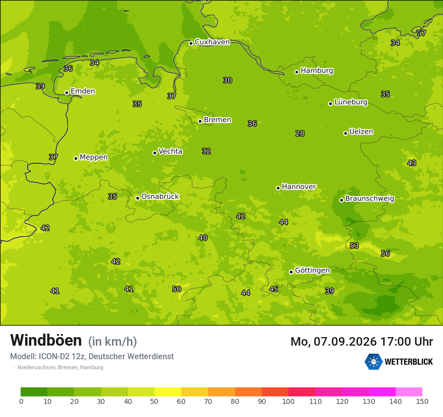Maximale Windböen
