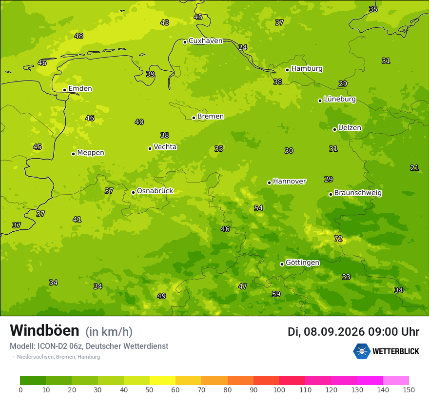 Maximale Windböen