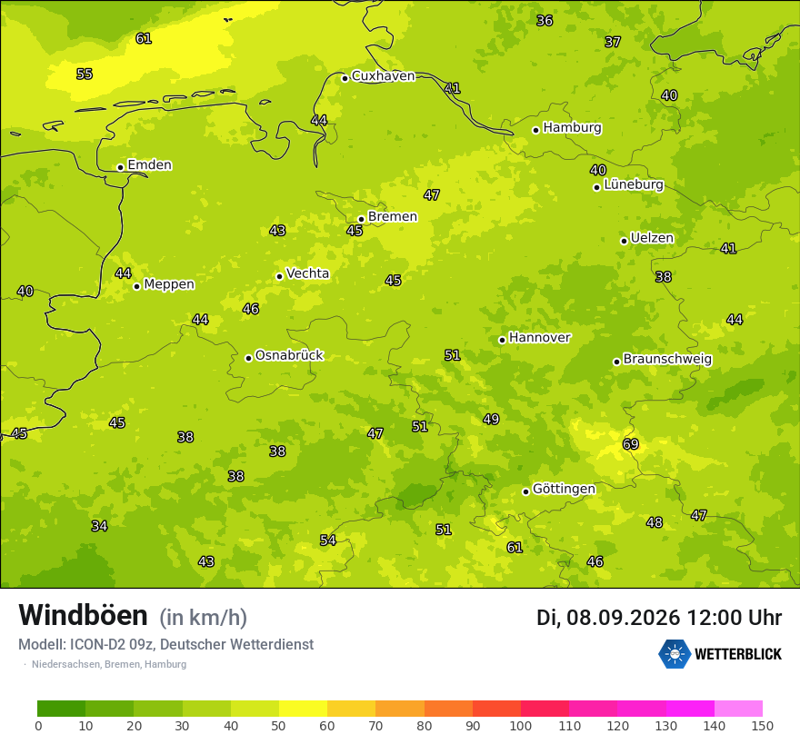 Maximale Windböen