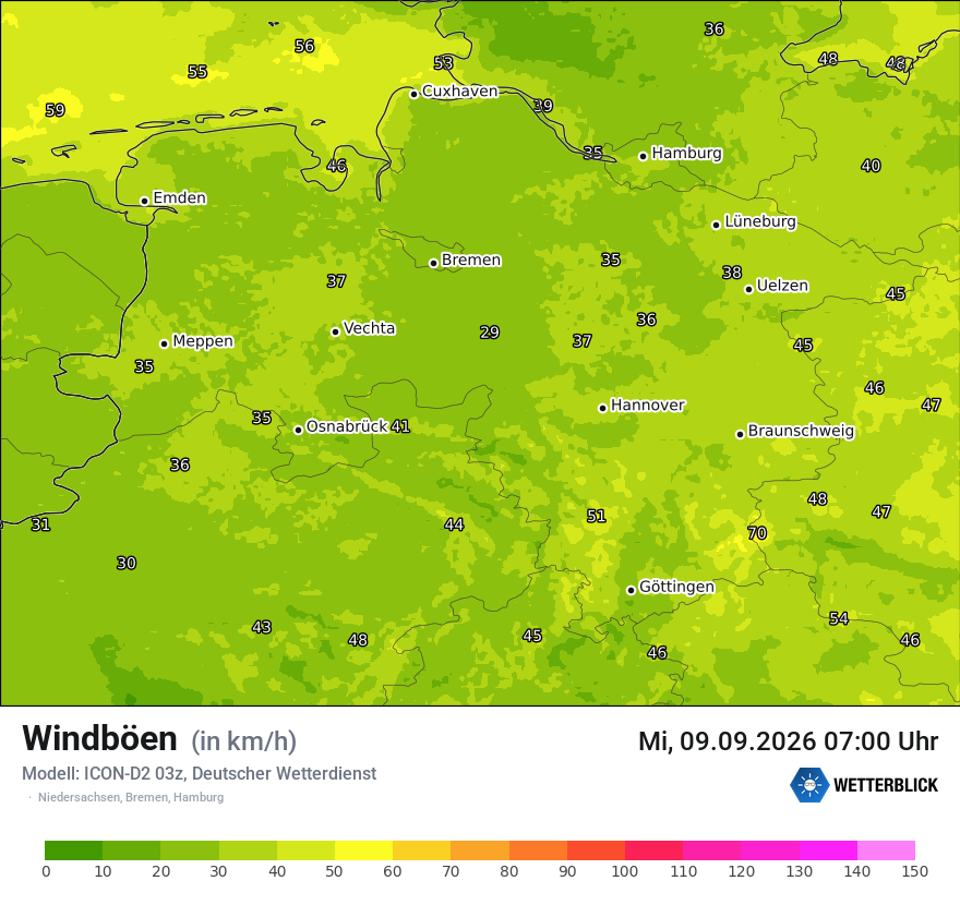 Maximale Windböen