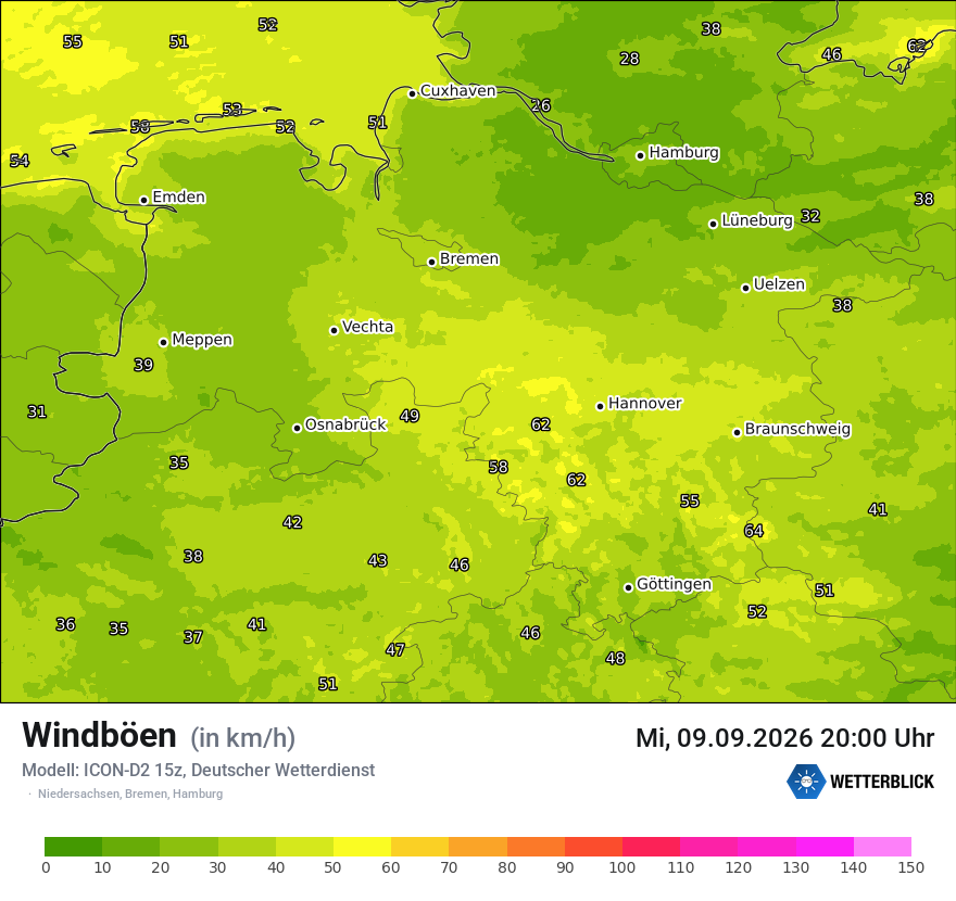 Maximale Windböen