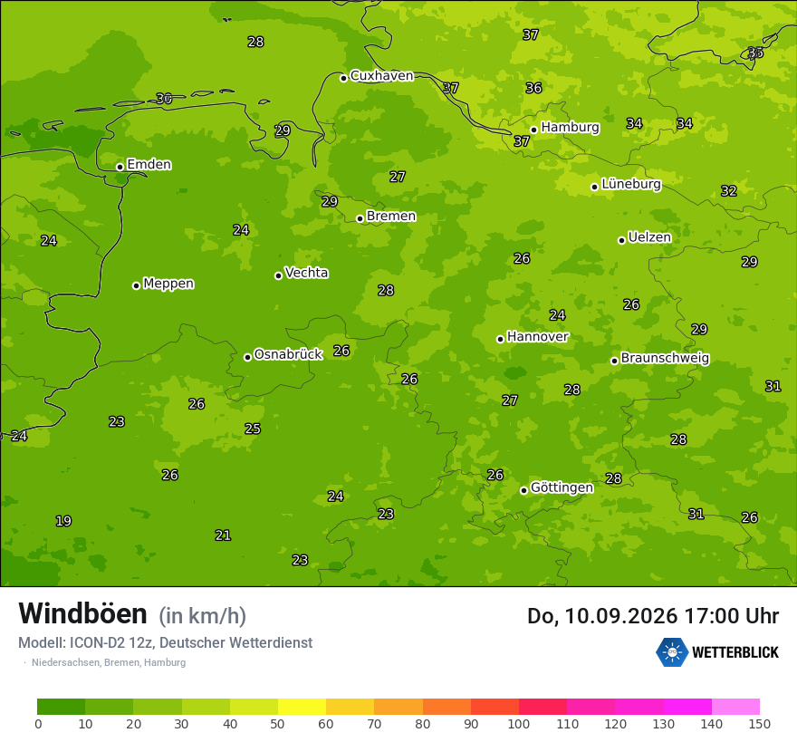 Maximale Windböen