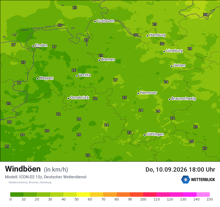 Maximale Windböen