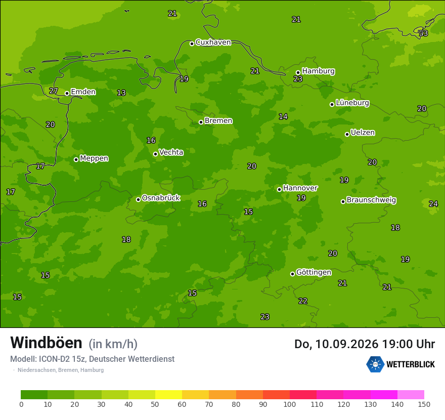 Maximale Windböen