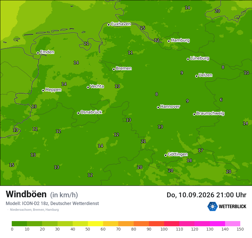 Maximale Windböen