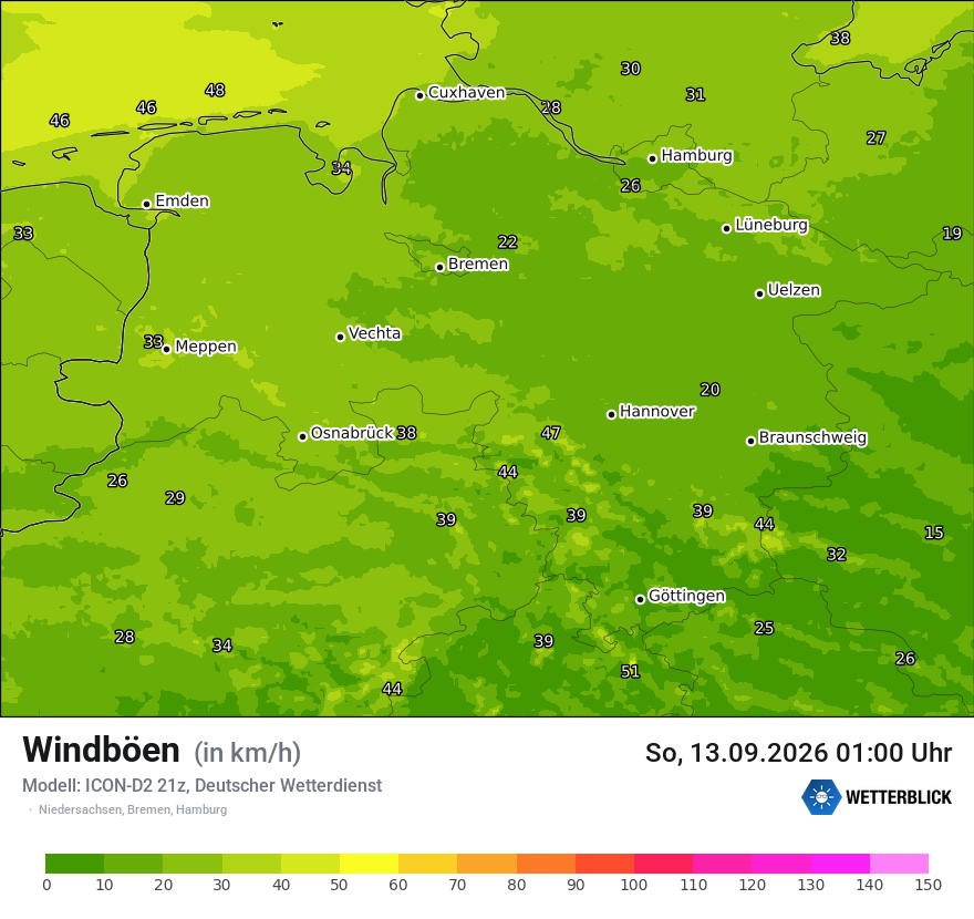 Maximale Windböen