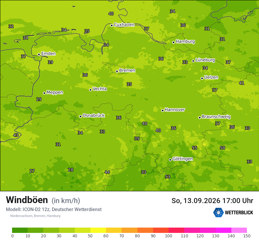 Maximale Windböen