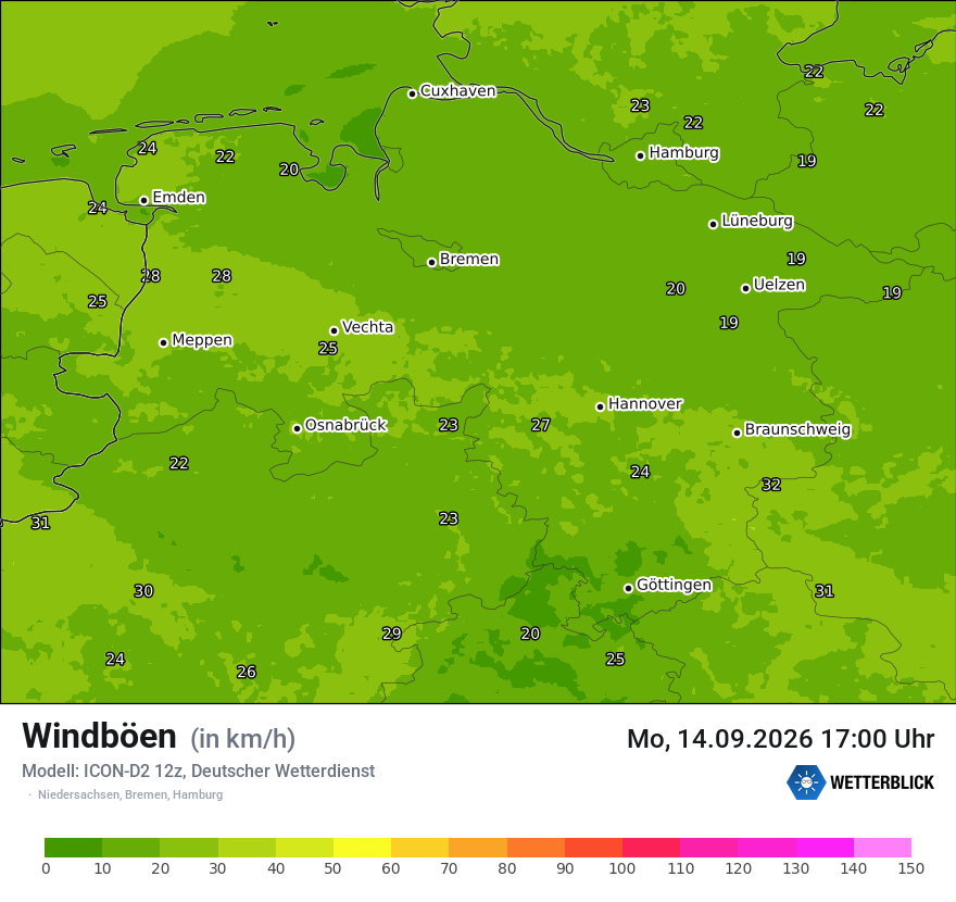 Maximale Windböen