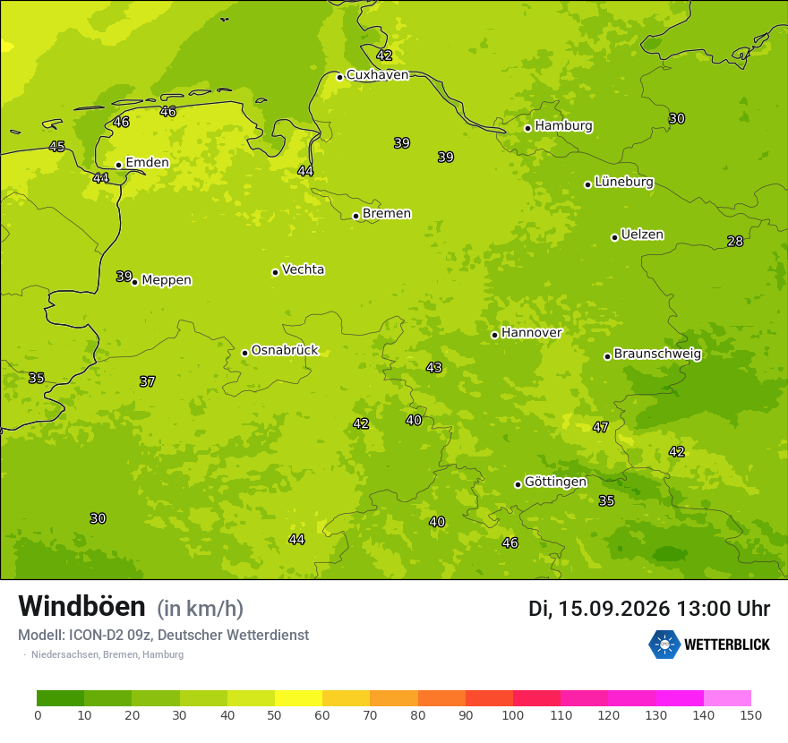 Maximale Windböen