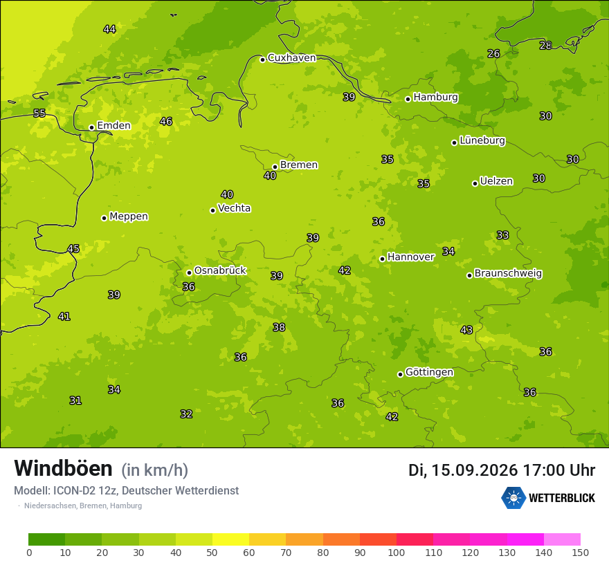 Maximale Windböen