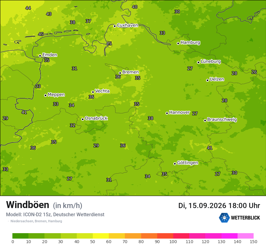 Maximale Windböen
