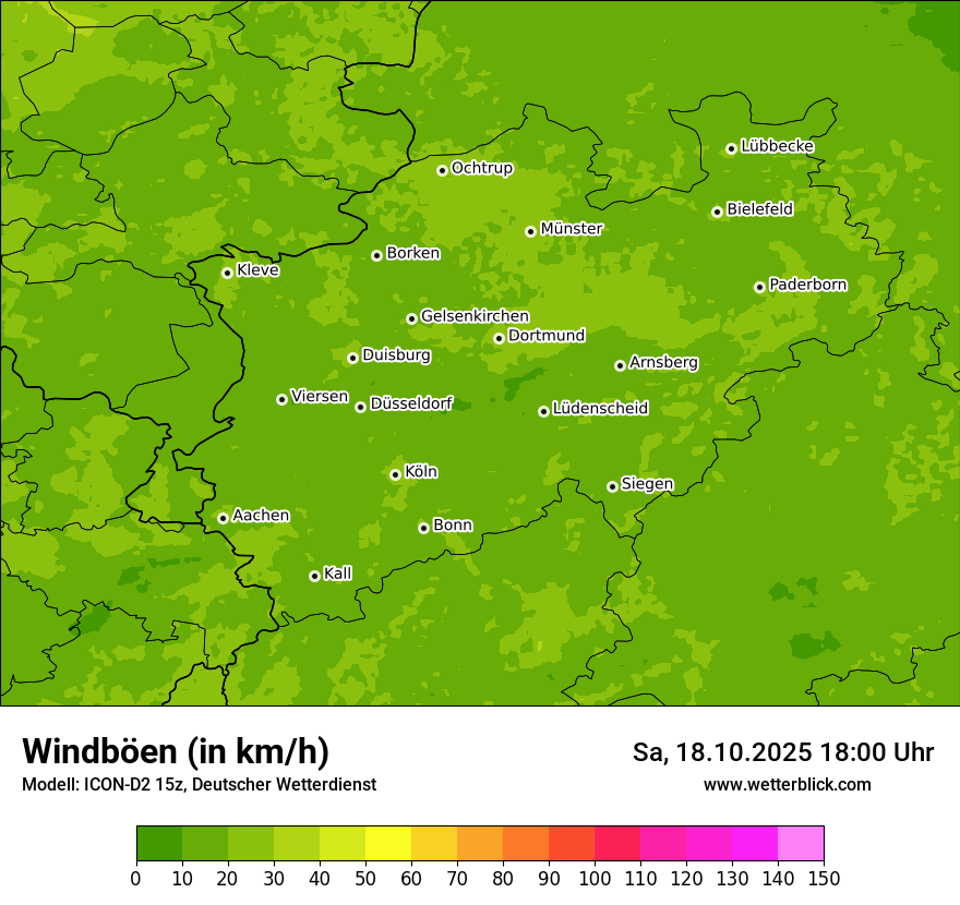 Modellkarten Windgeschwindigkeit