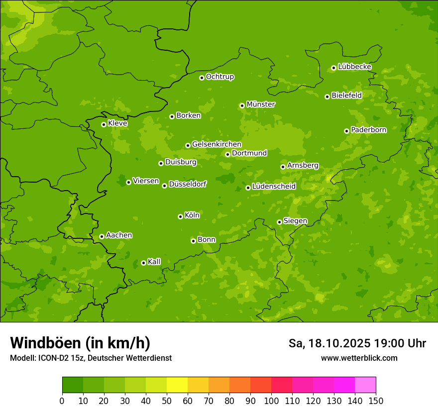 Modellkarten Windgeschwindigkeit