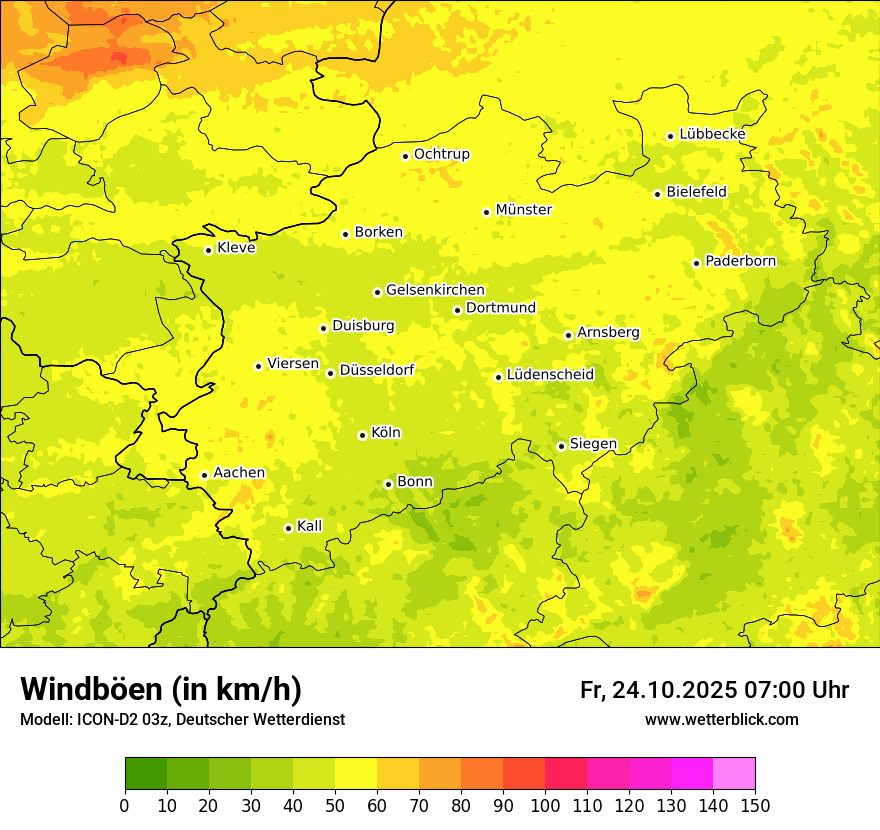 Modellkarten Windgeschwindigkeit