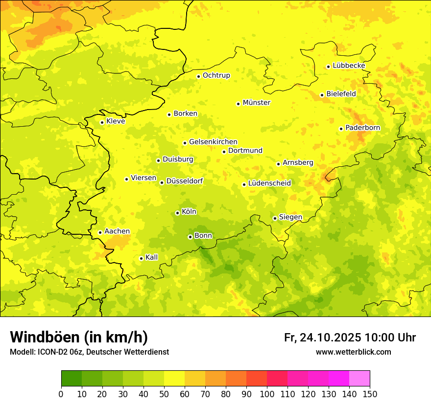 Modellkarten Windgeschwindigkeit
