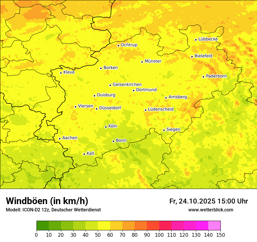 Modellkarten Windgeschwindigkeit