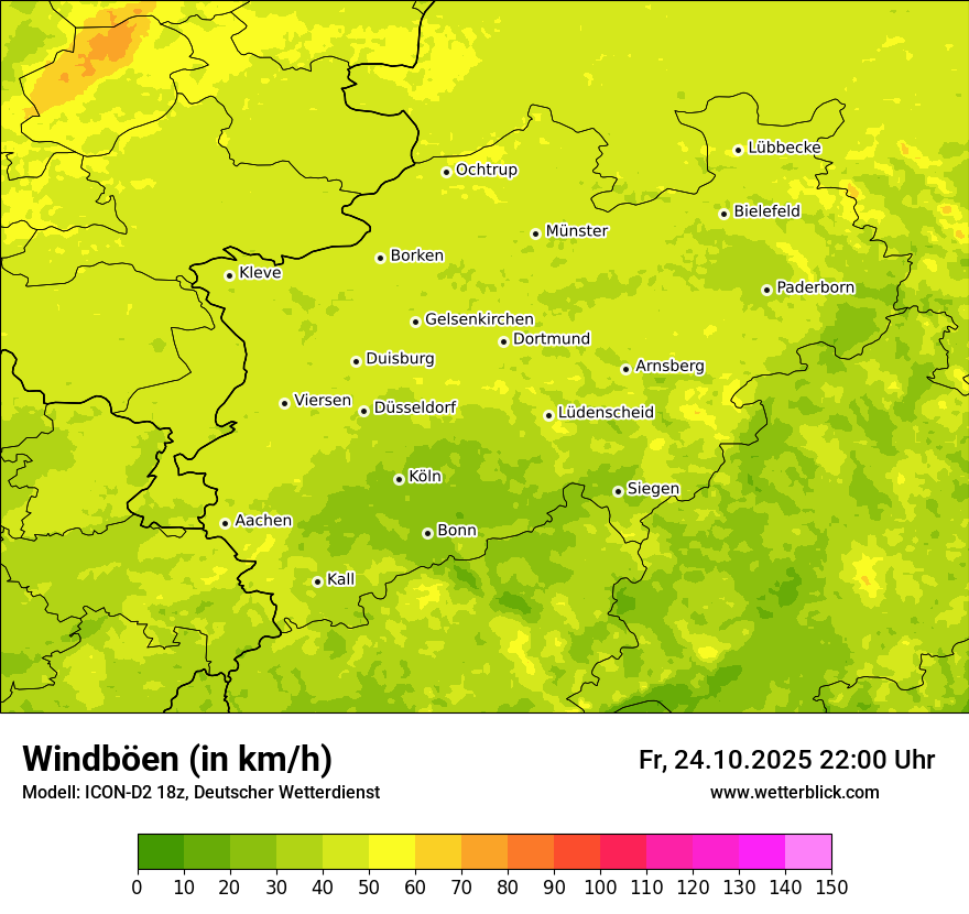 Modellkarten Windgeschwindigkeit
