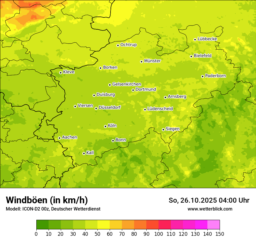 Modellkarten Windgeschwindigkeit Modellkarten Windgeschwindigkeit