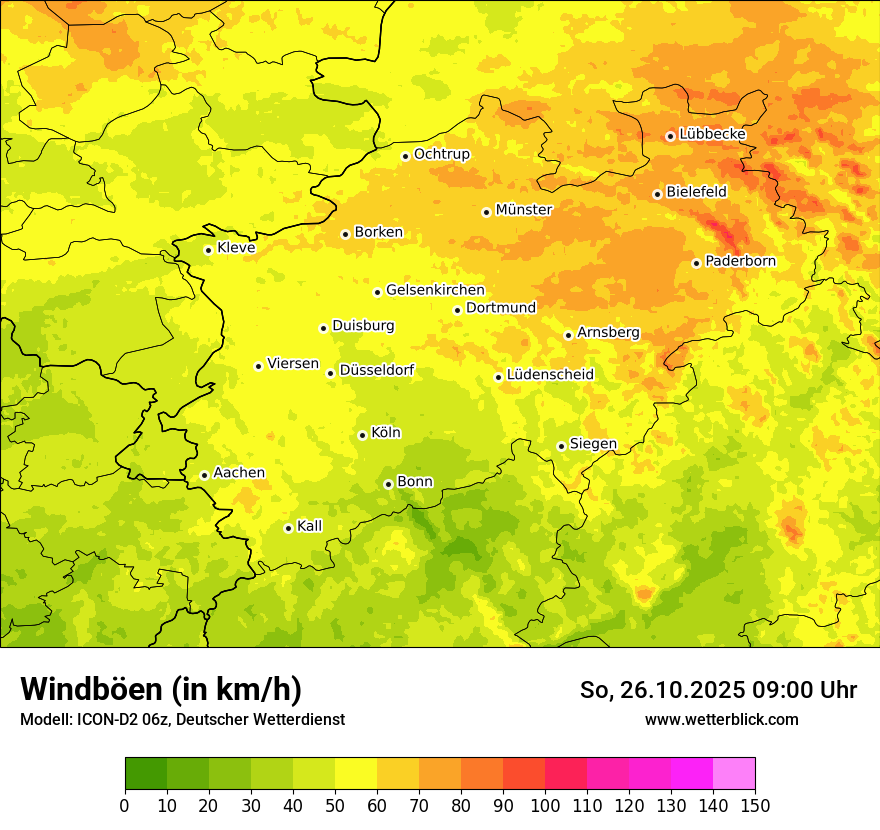 Modellkarten Windgeschwindigkeit Modellkarten Windgeschwindigkeit