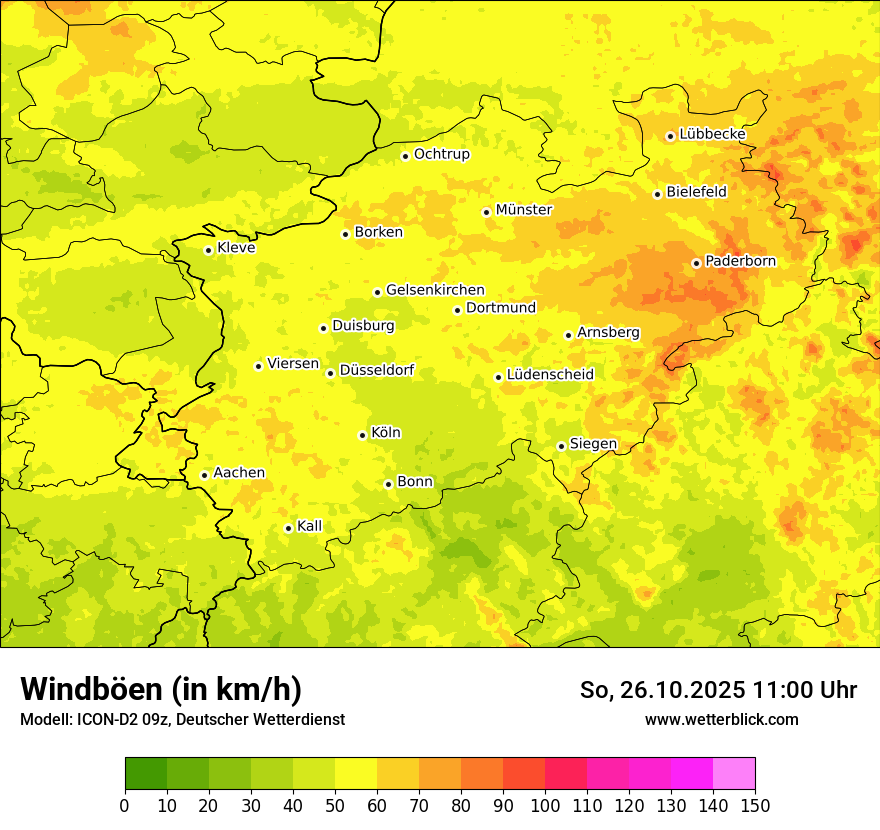Modellkarten Windgeschwindigkeit Modellkarten Windgeschwindigkeit