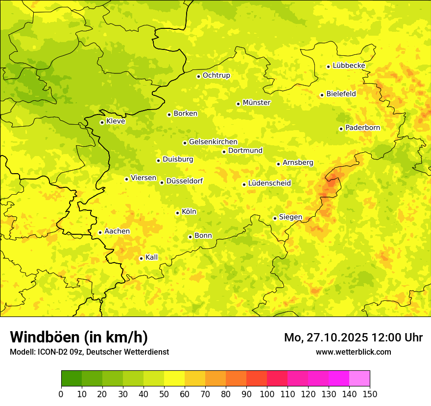 Modellkarten Windgeschwindigkeit Modellkarten Windgeschwindigkeit
