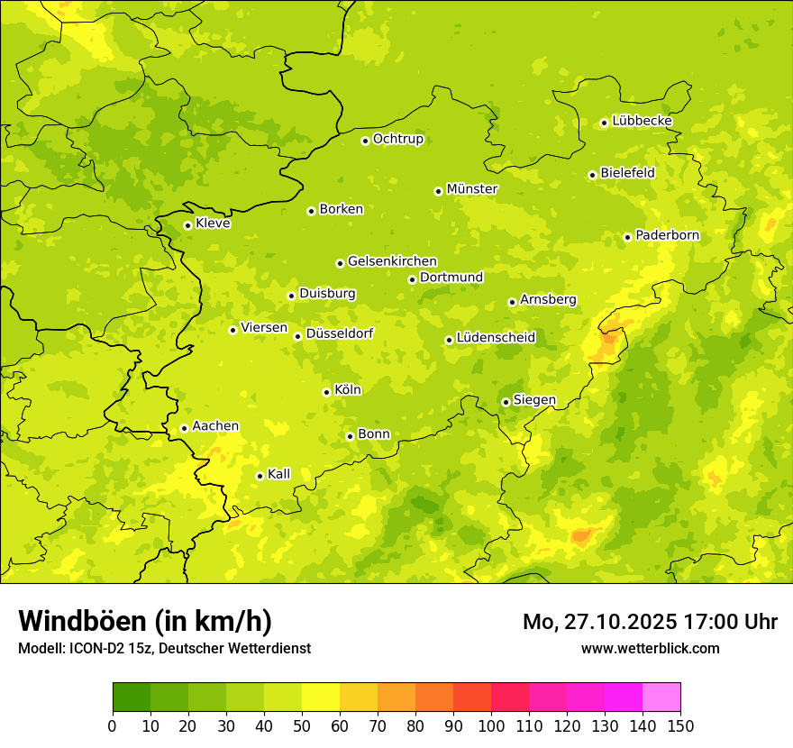 Modellkarten Windgeschwindigkeit Modellkarten Windgeschwindigkeit