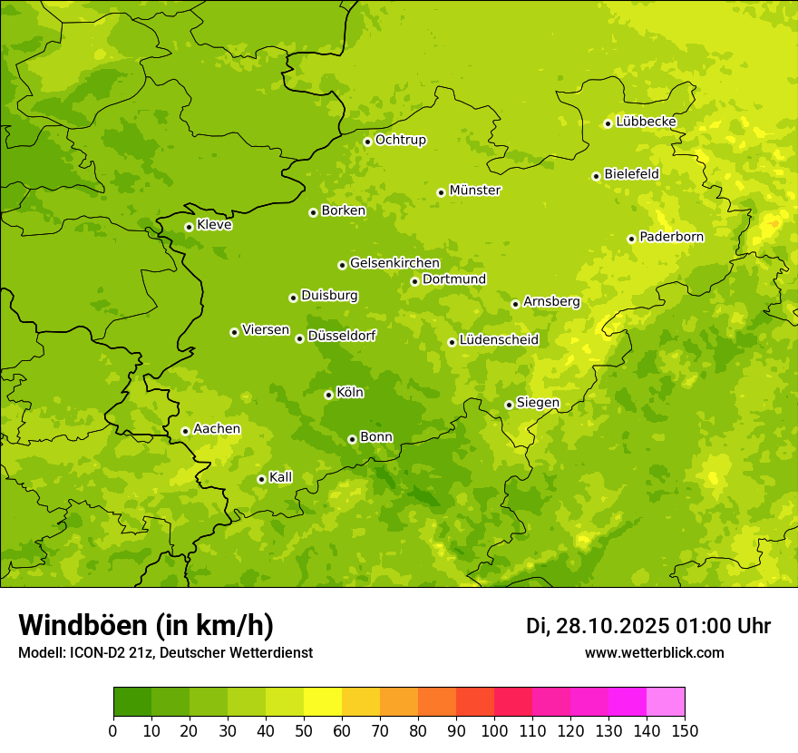 Modellkarten Windgeschwindigkeit Modellkarten Windgeschwindigkeit