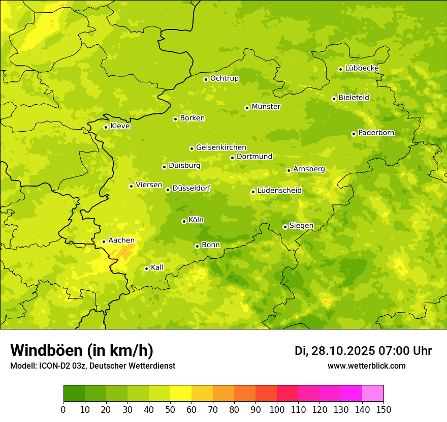 Modellkarten Windgeschwindigkeit Modellkarten Windgeschwindigkeit