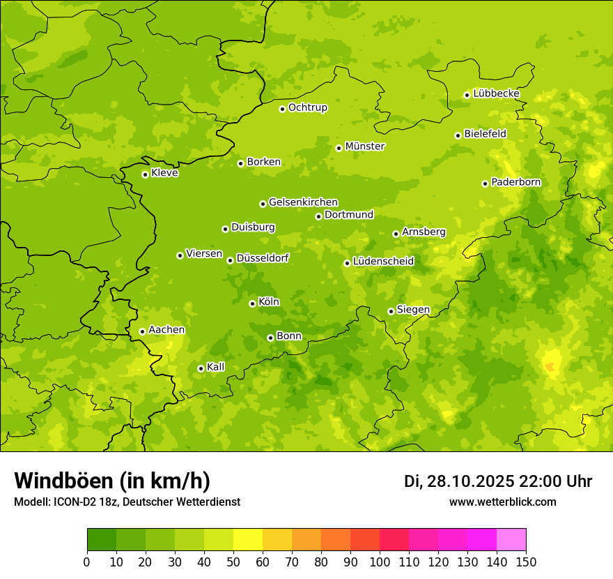 Modellkarten Windgeschwindigkeit Modellkarten Windgeschwindigkeit