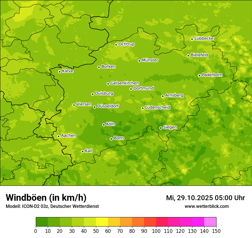 Modellkarten Windgeschwindigkeit Modellkarten Windgeschwindigkeit