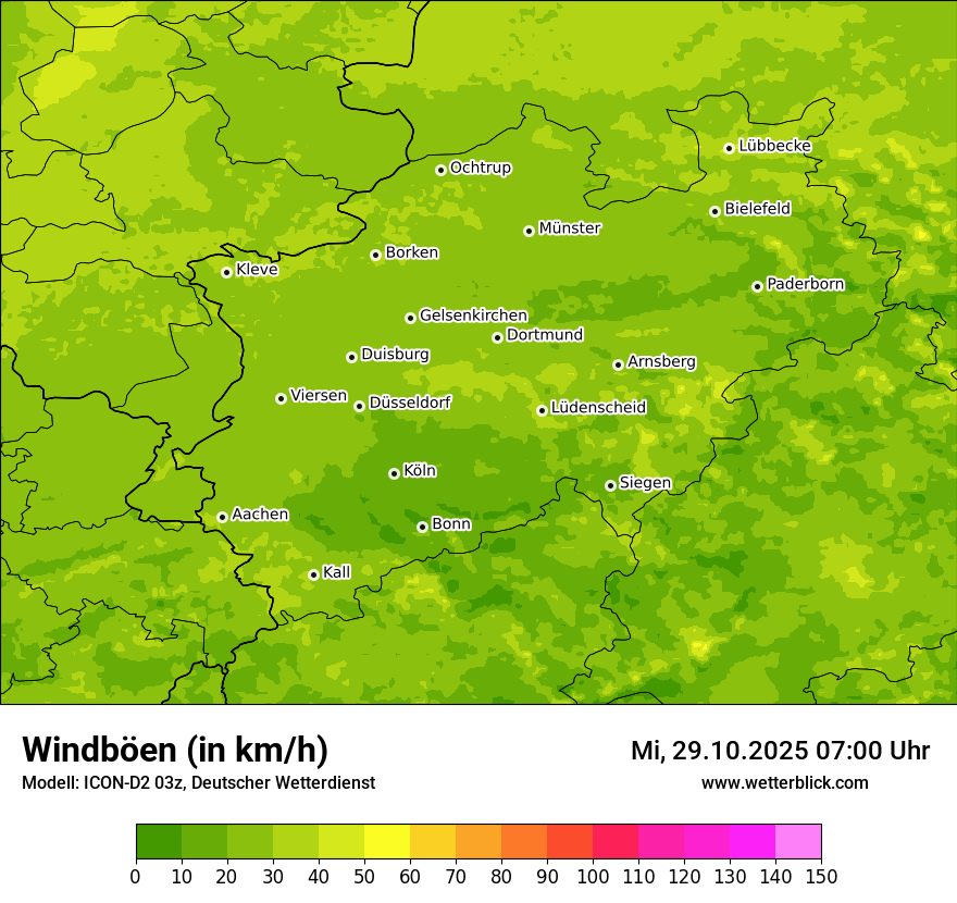 Modellkarten Windgeschwindigkeit Modellkarten Windgeschwindigkeit