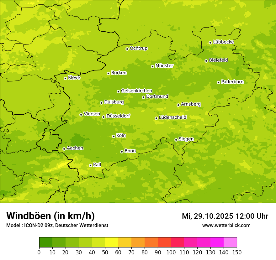 Modellkarten Windgeschwindigkeit Modellkarten Windgeschwindigkeit