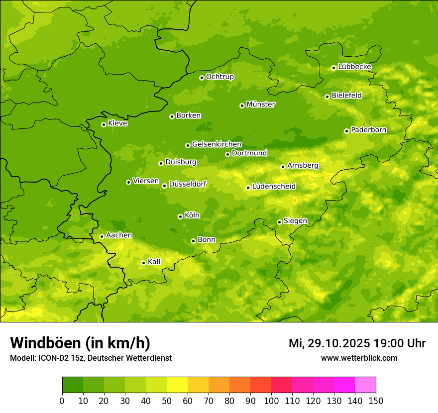Modellkarten Windgeschwindigkeit Modellkarten Windgeschwindigkeit
