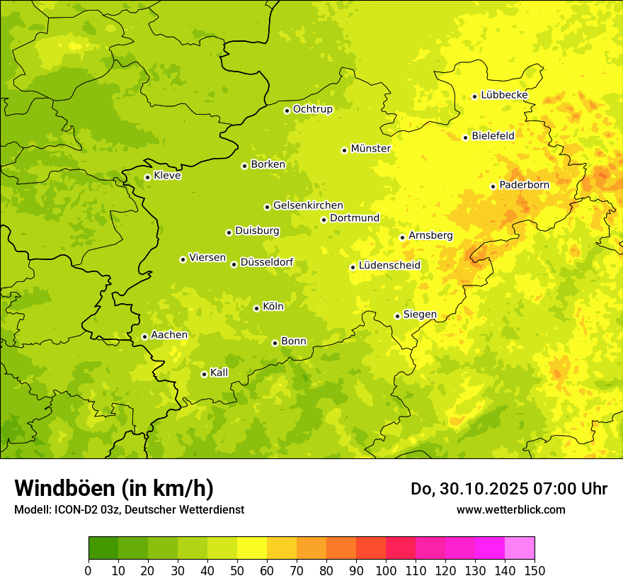 Modellkarten Windgeschwindigkeit Modellkarten Windgeschwindigkeit