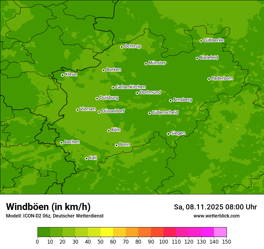 Modellkarten Windgeschwindigkeit