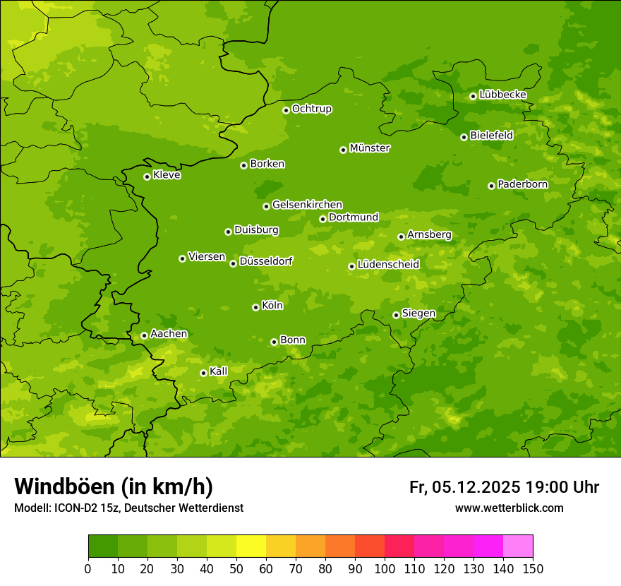 Modellkarten Windgeschwindigkeit