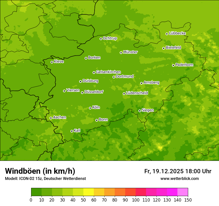 Modellkarten Windgeschwindigkeit