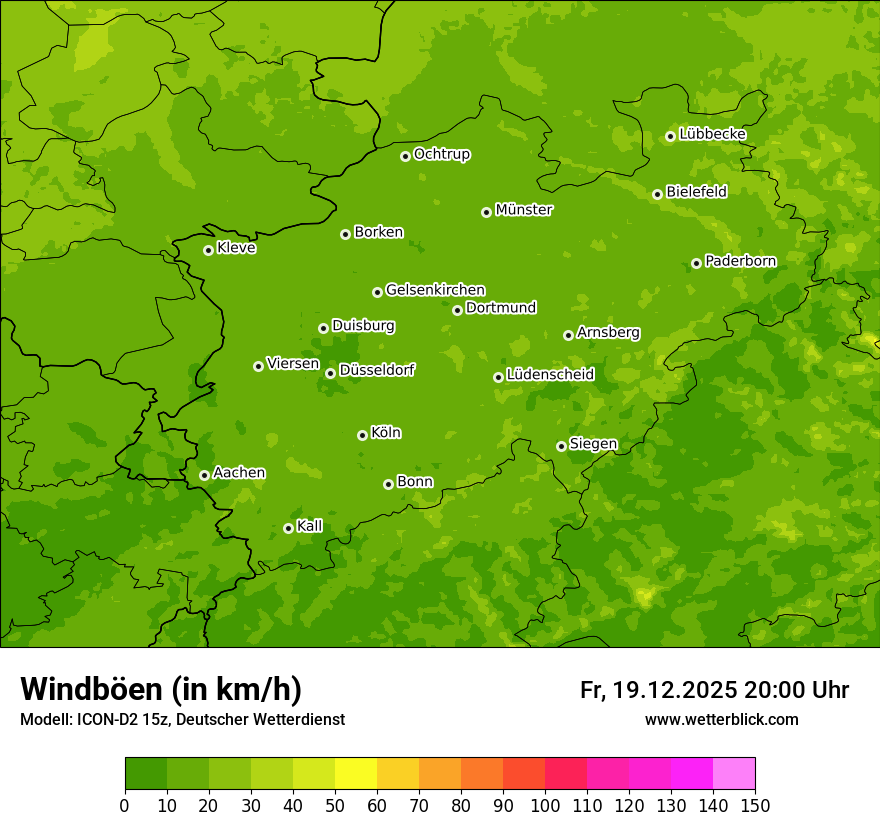 Modellkarten Windgeschwindigkeit