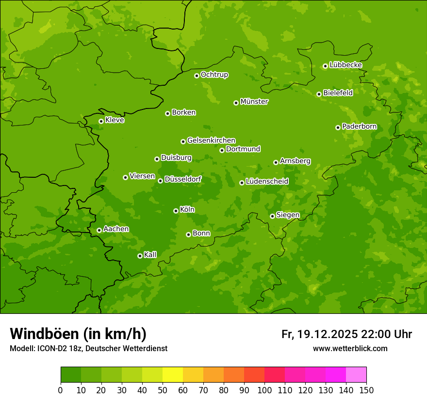 Modellkarten Windgeschwindigkeit
