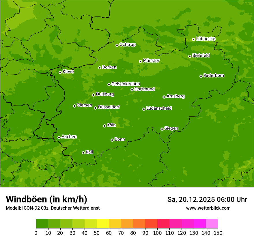 Modellkarten Windgeschwindigkeit