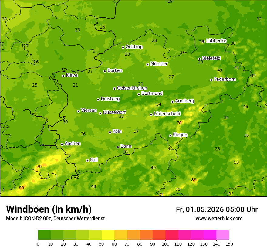 Maximale Windböen